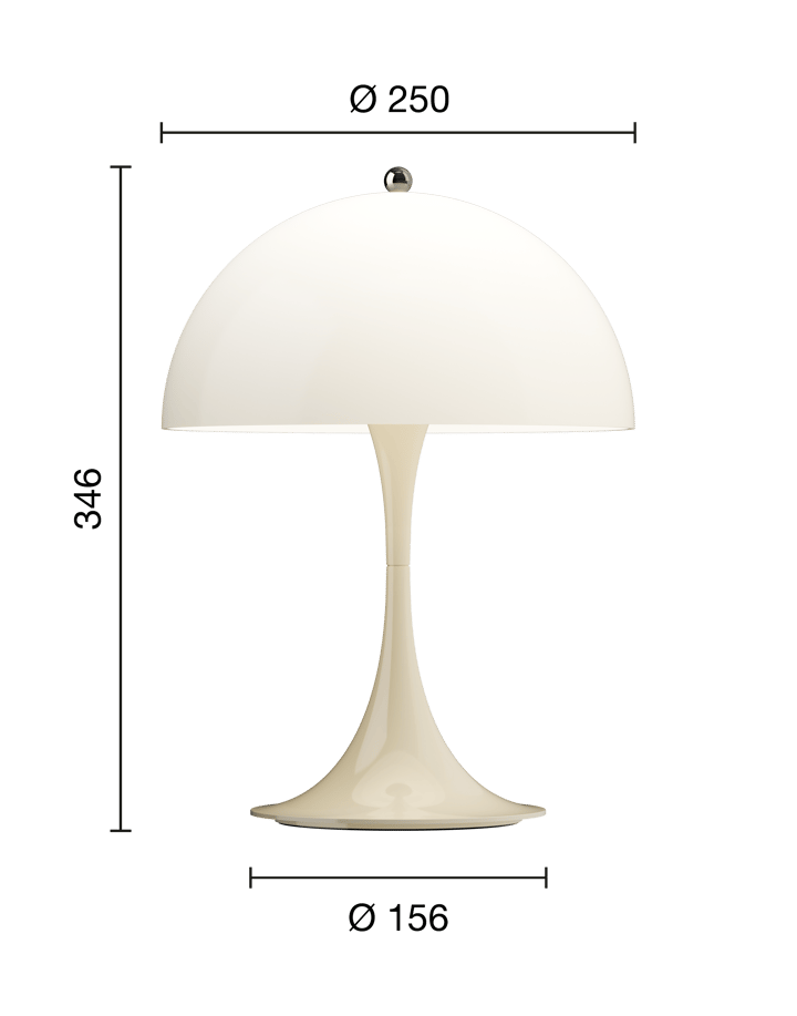 Panthella 250 portable table lamp, Opal beige Louis Poulsen