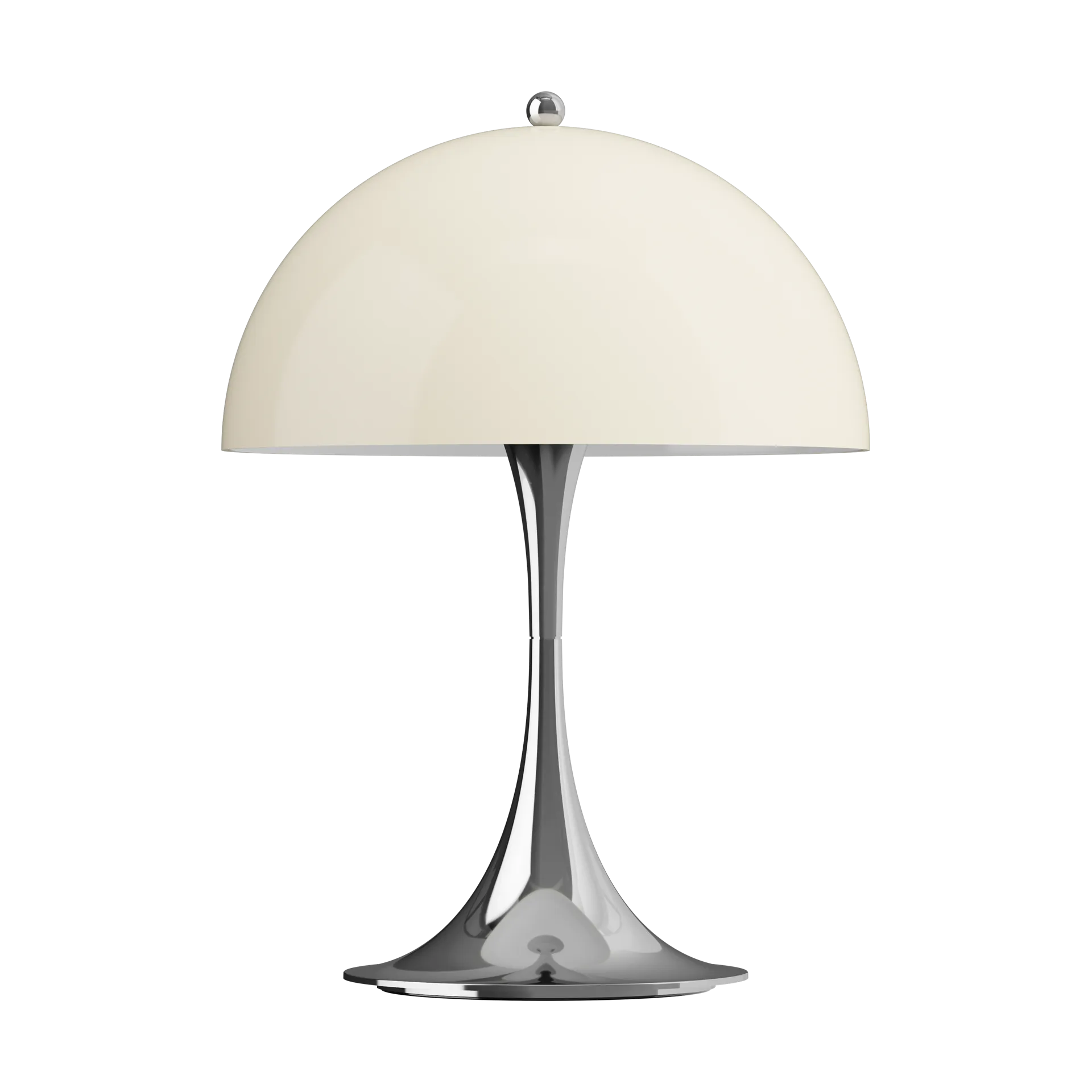 Panthella 250 portable table lamp V3, Chrome opal beige Louis Poulsen