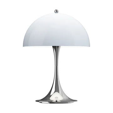 Panthella 250 portable table lamp V3 - Chrome opal blue grey - Louis Poulsen
