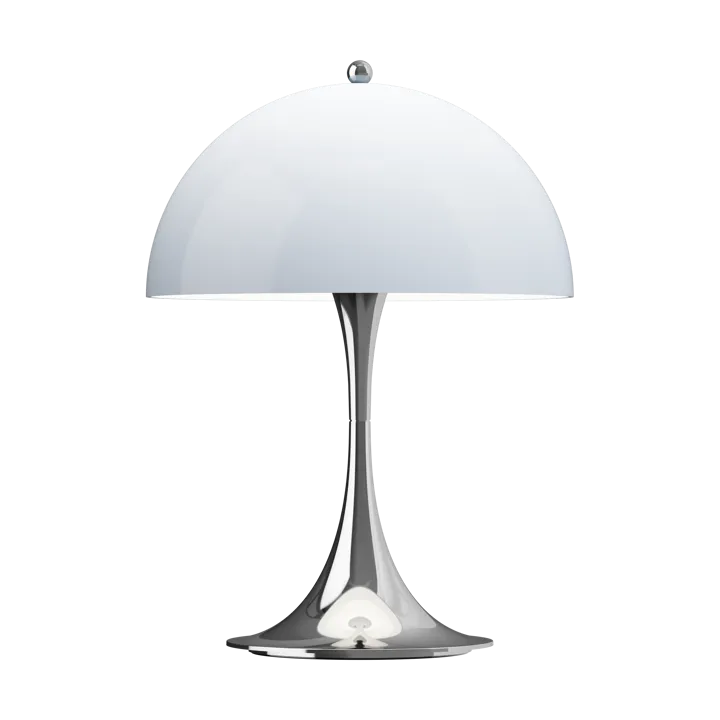 Panthella 250 portable table lamp V3 - Chrome opal blue grey - Louis Poulsen