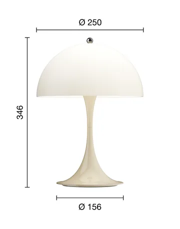 Panthella 250 portable table lamp V3 - Opal beige - Louis Poulsen