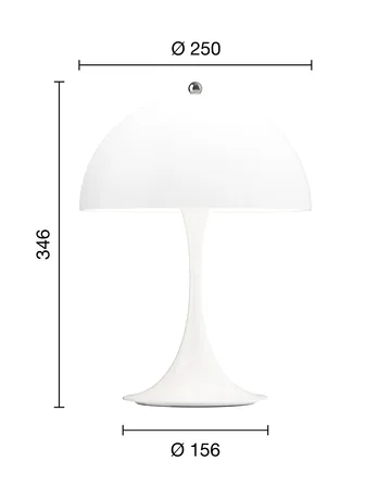 Panthella 250 portable table lamp V3 - Opal white - Louis Poulsen