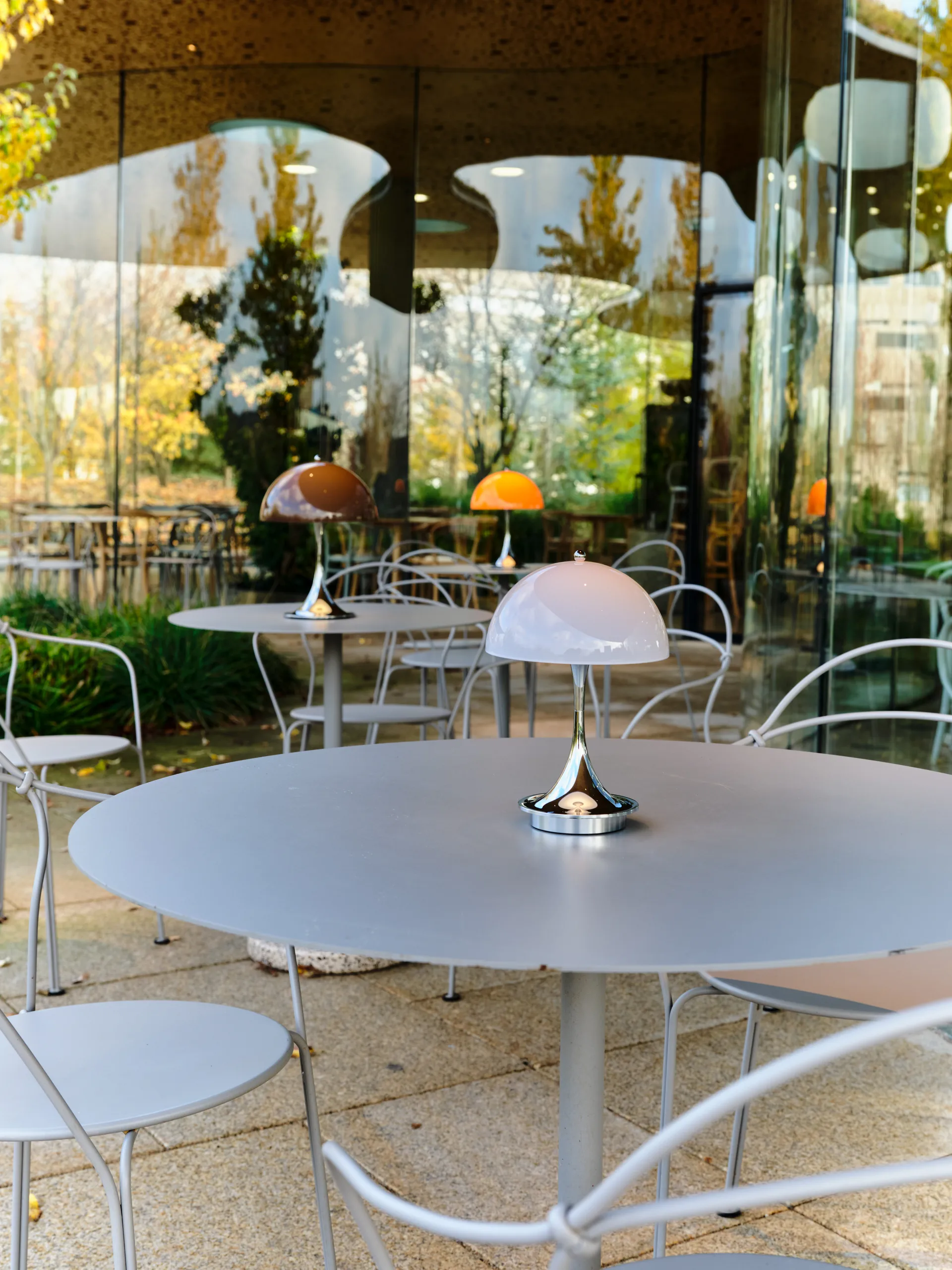 Panthella 250 portable table lamp V3, Original Opal Brown Louis Poulsen