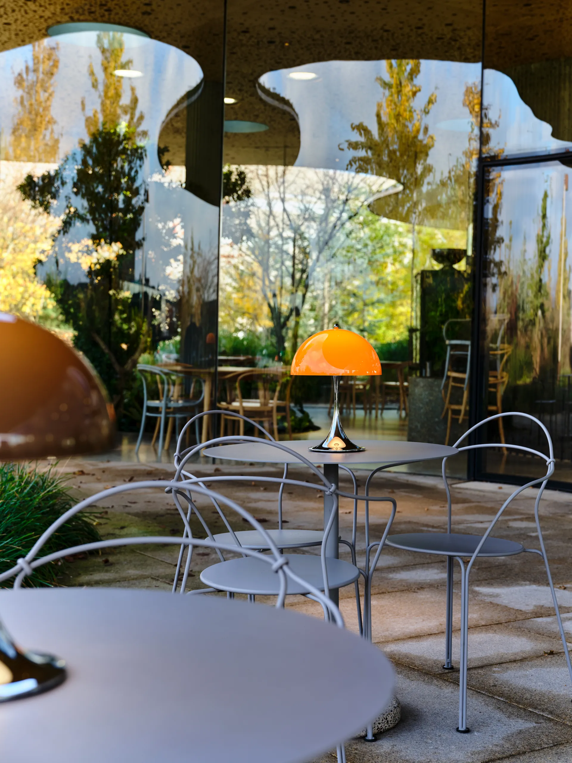 Panthella 250 portable table lamp V3, Original Opal Orange Louis Poulsen