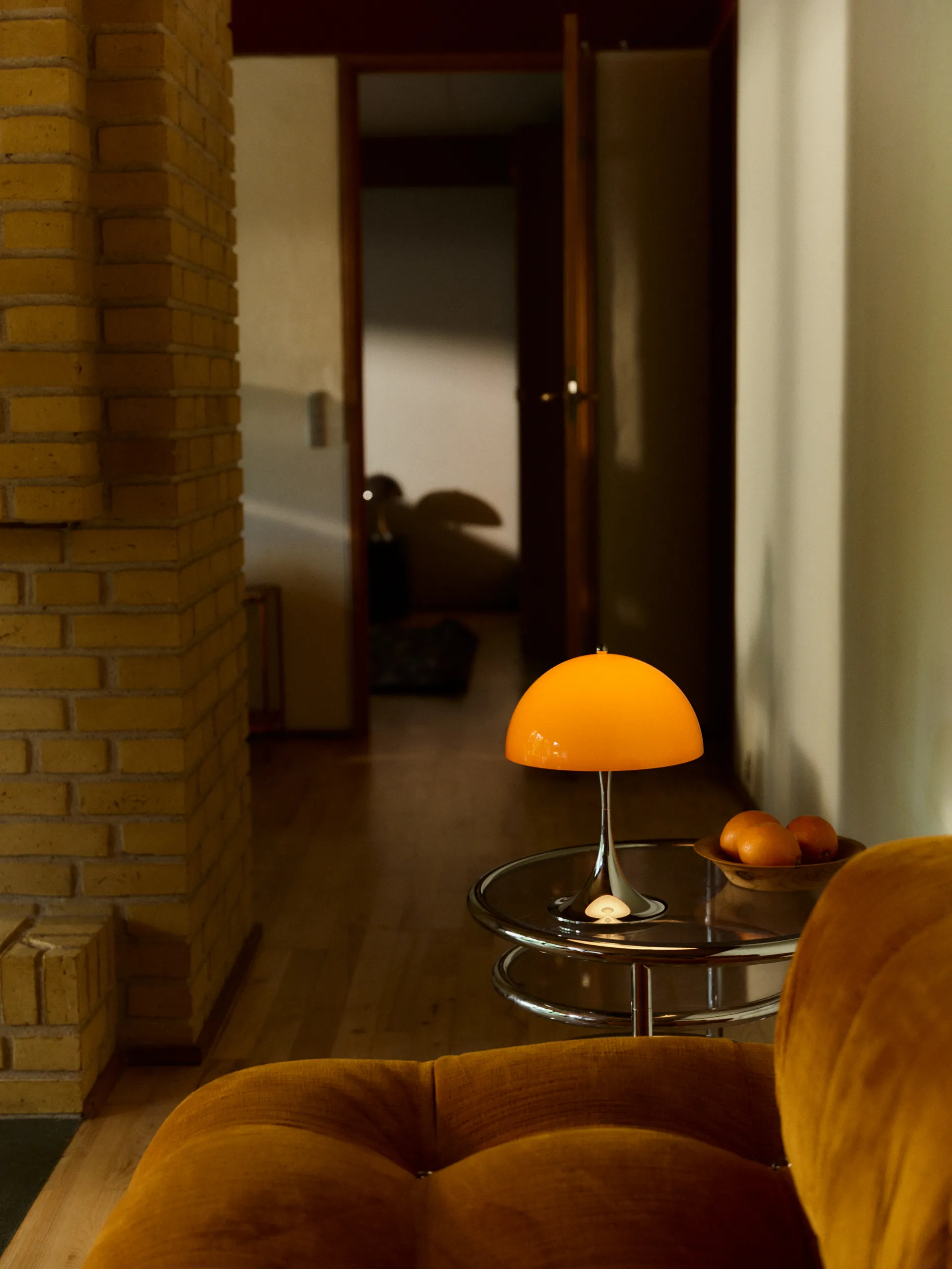 Panthella 250 portable table lamp V3, Original Opal Orange Louis Poulsen