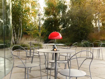 Panthella 250 portable table lamp V3 - Original Opal Red - Louis Poulsen