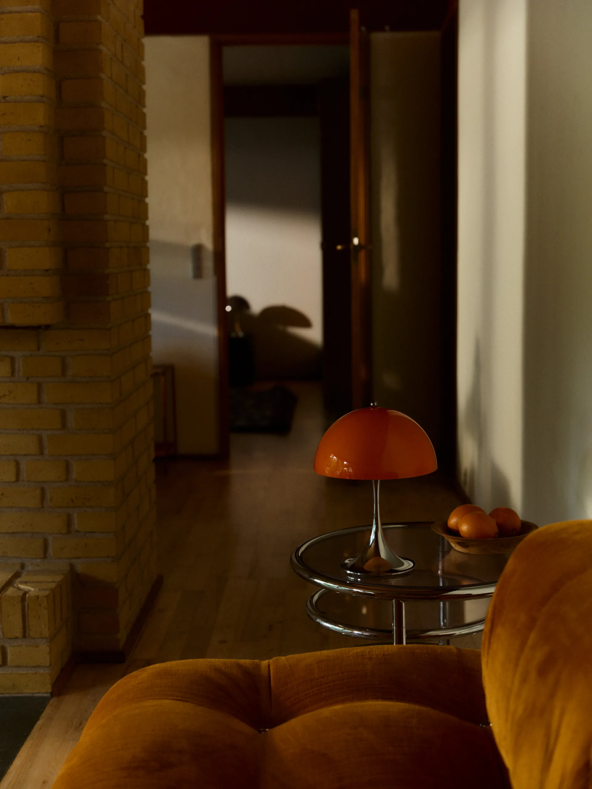 Panthella 250 portable table lamp V3, Original Opal Red Louis Poulsen