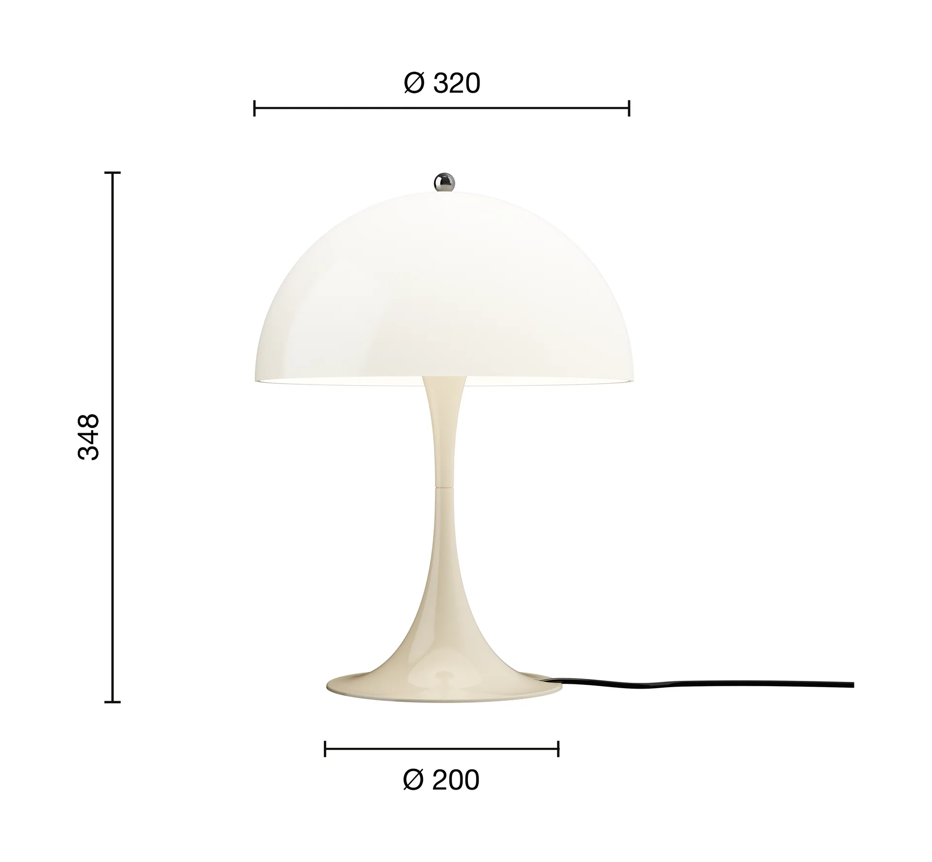 Panthella 320 table lamp, Opal beige Louis Poulsen