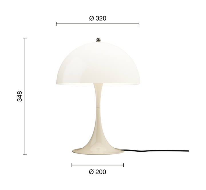 Panthella 320 table lamp, Opal beige Louis Poulsen