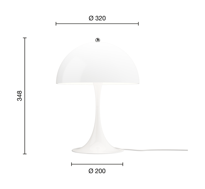 Panthella 320 table lamp, Opal white Louis Poulsen