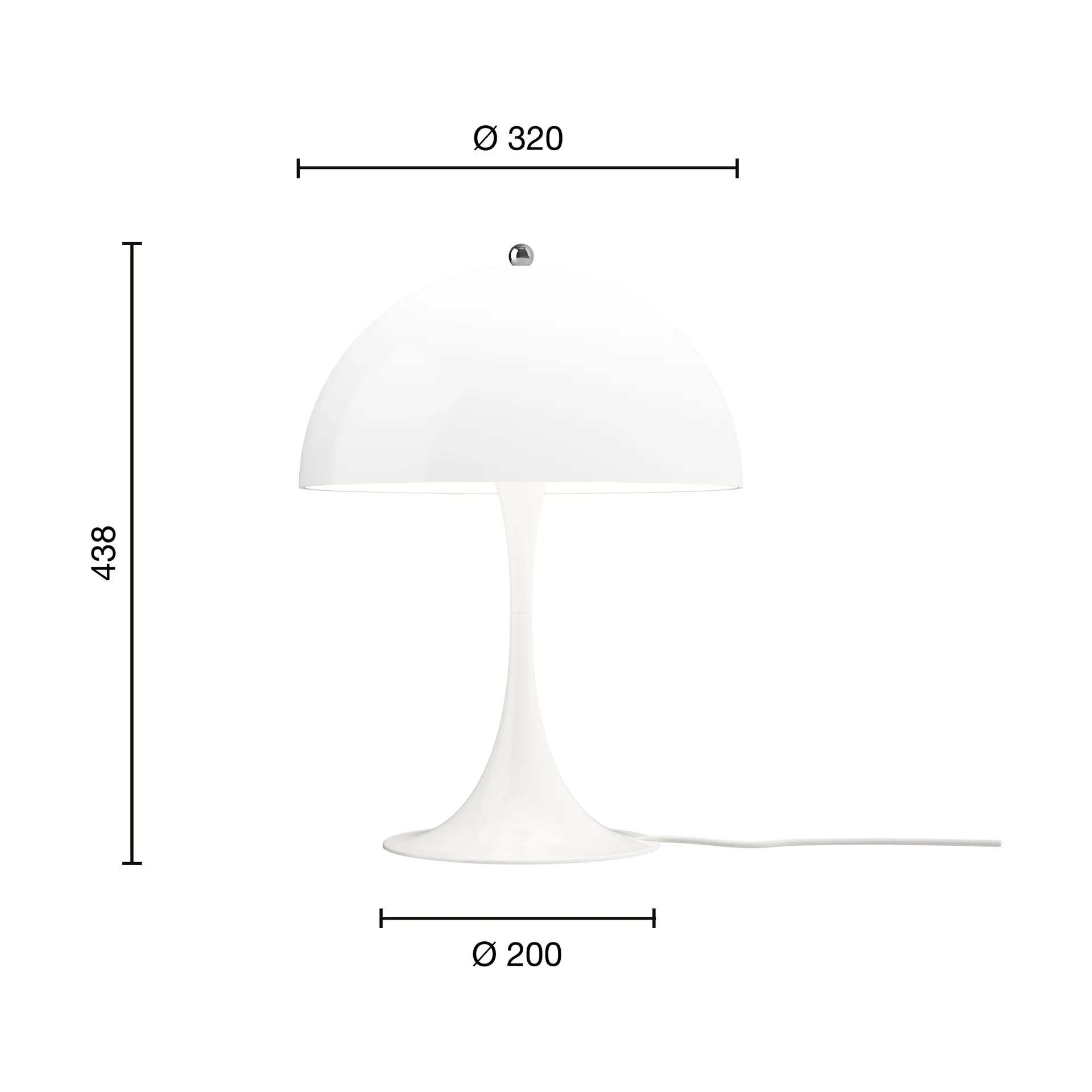 Panthella 320 table lamp, Opal white Louis Poulsen