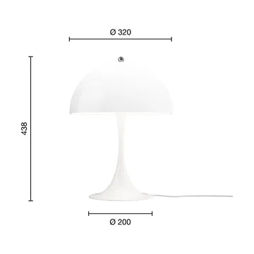 Panthella 320 table lamp - Opal white - Louis Poulsen