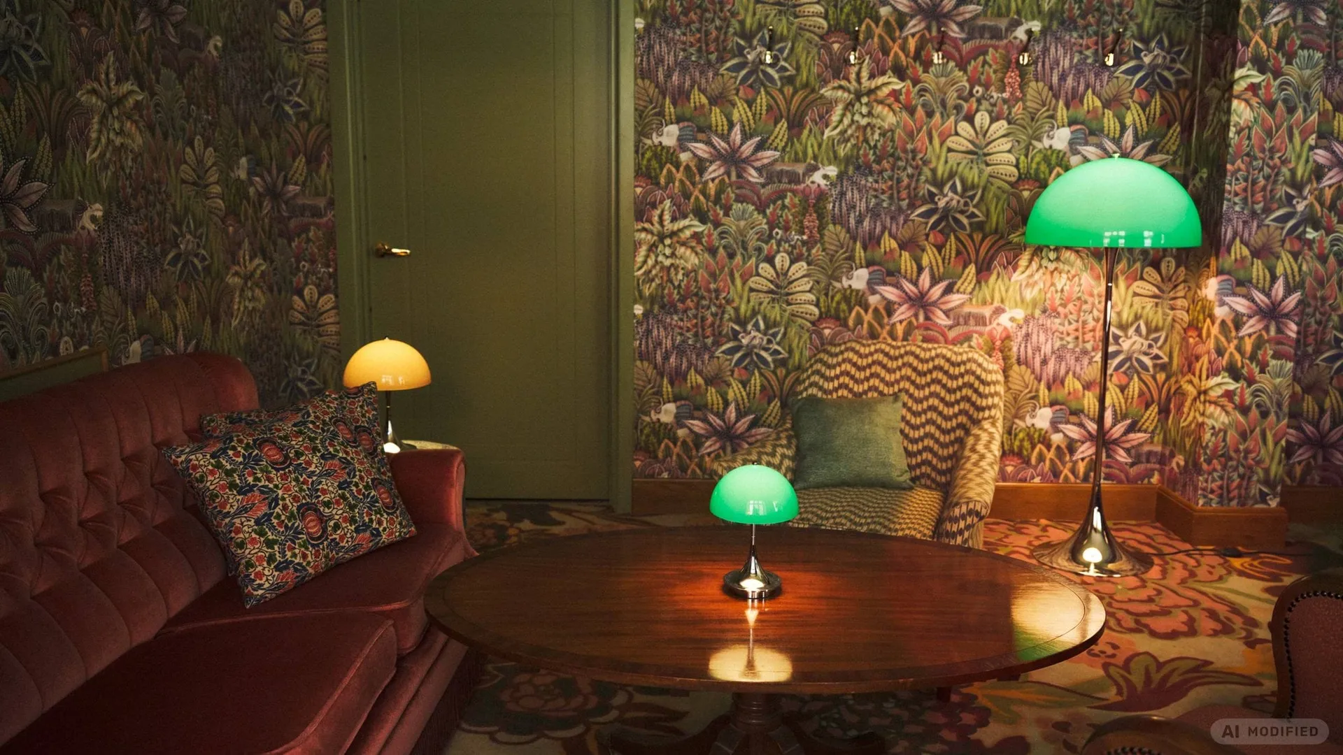 Panthella 500 floor lamp, Original opal green Louis Poulsen