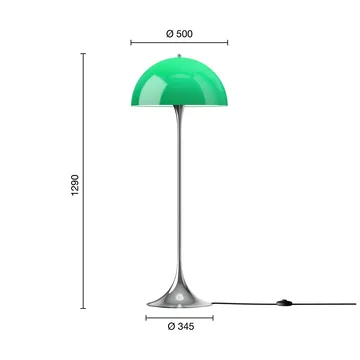 Panthella 500 floor lamp - Original opal green - Louis Poulsen