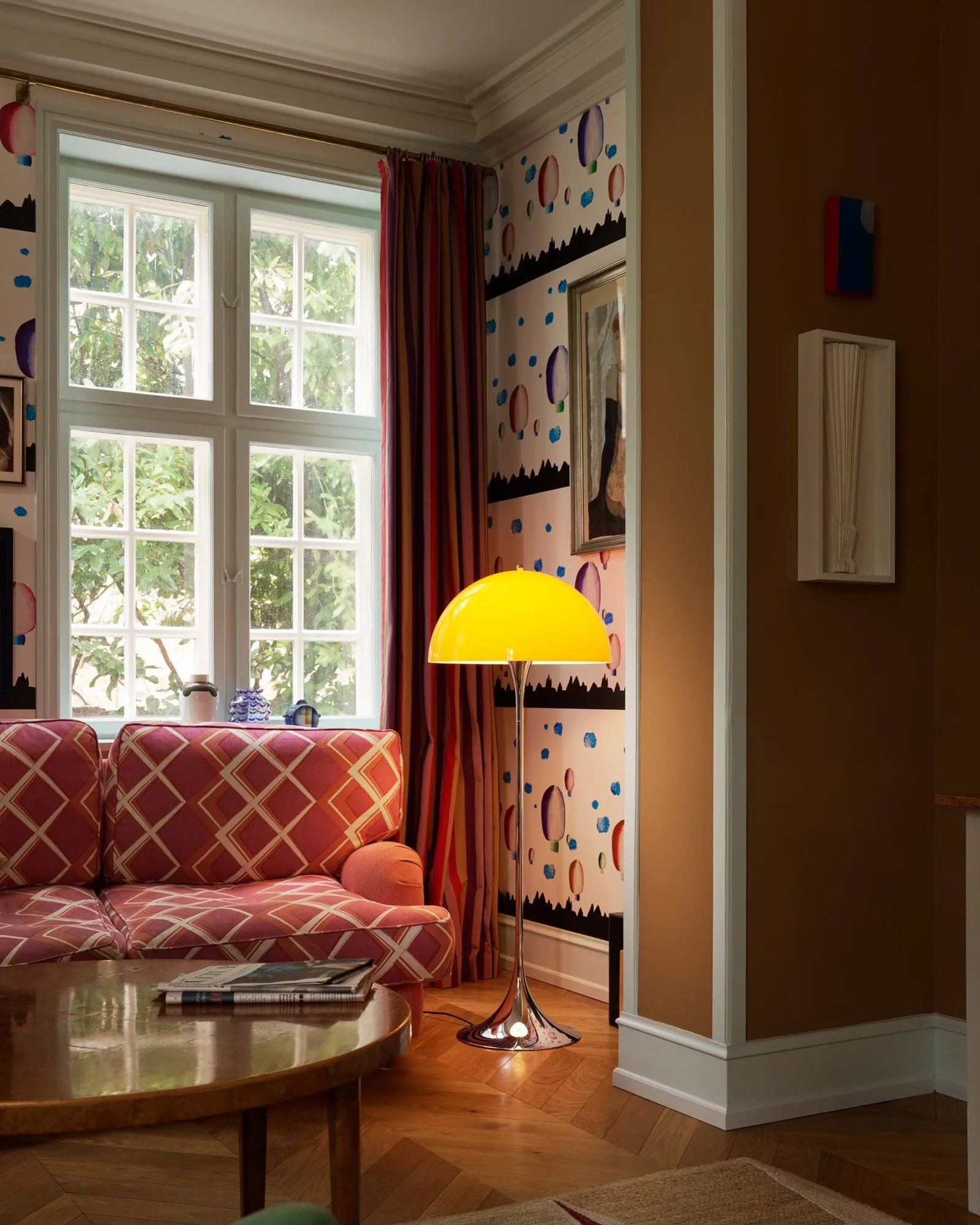 Panthella 500 floor lamp, Original opal orange Louis Poulsen