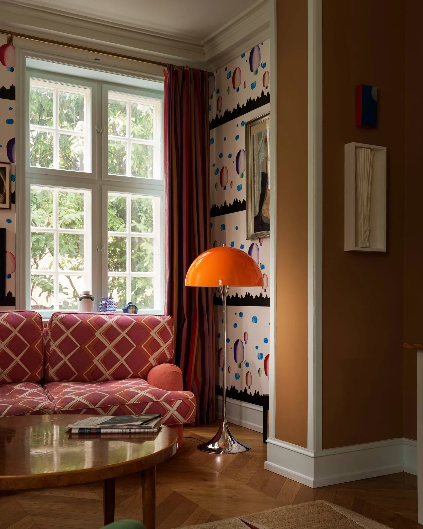 Panthella 500 floor lamp, Original opal orange Louis Poulsen