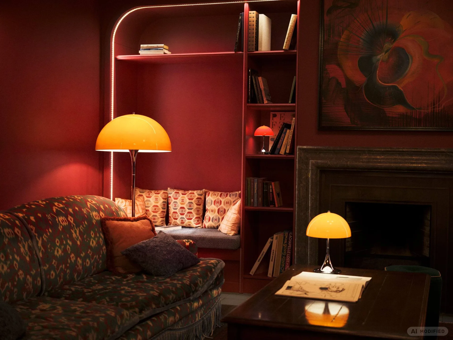 Panthella 500 floor lamp, Original opal orange Louis Poulsen