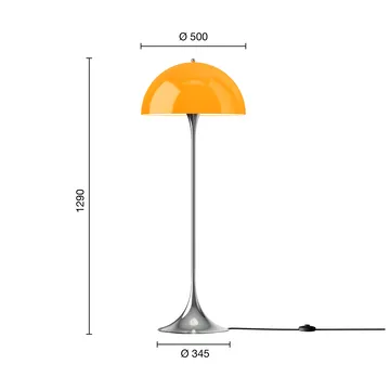 Panthella 500 floor lamp - Original opal orange - Louis Poulsen