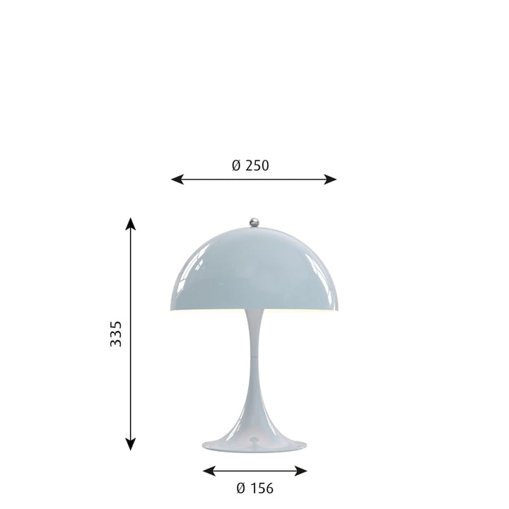 Panthella MINI table lamp - Light blue - Louis Poulsen