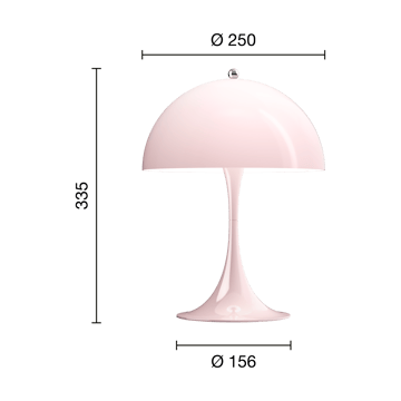 Panthella MINI table lamp - Pale rose - Louis Poulsen