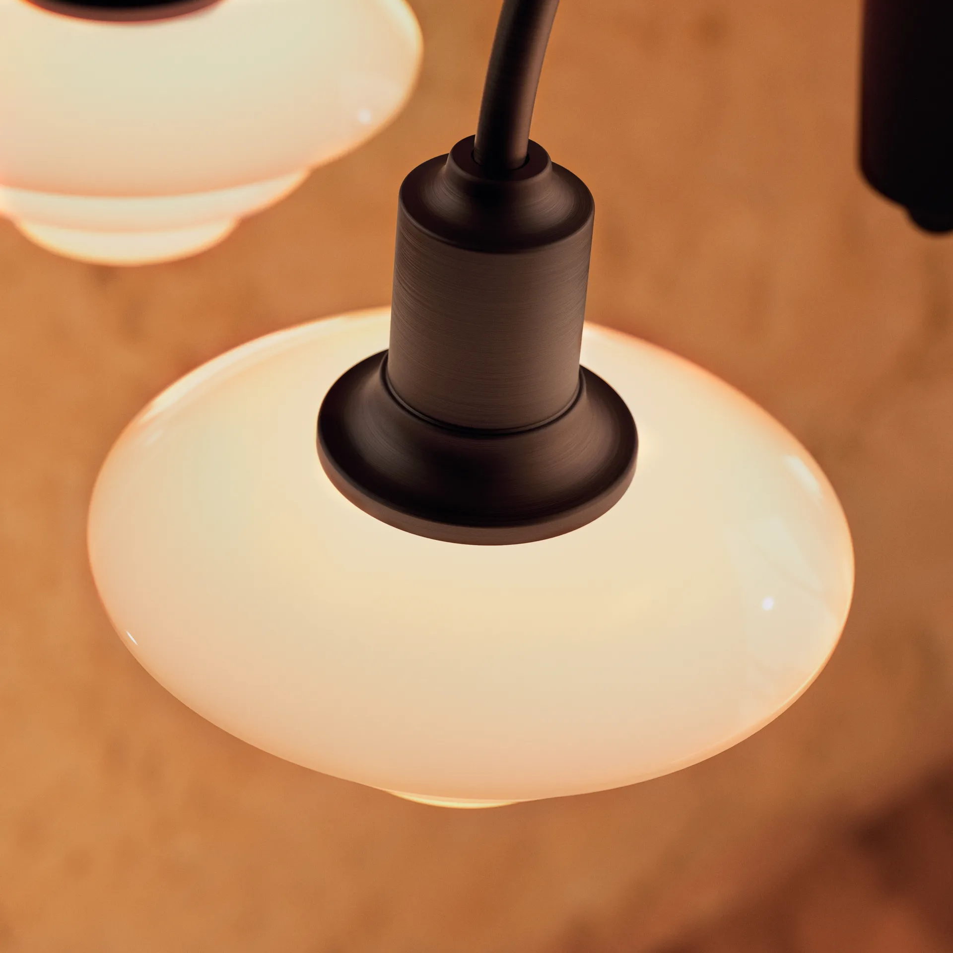 PH 1/1 Chandelier Centenary Edition chandelier, Brass-dusty terracotta, 3 arms Louis Poulsen