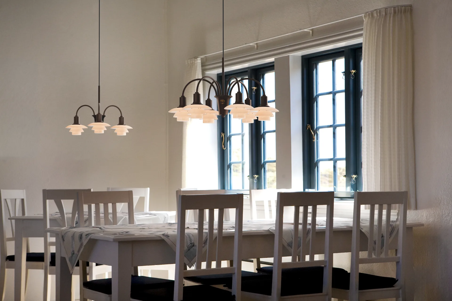 PH 1/1 Chandelier Centenary Edition chandelier, Brass-dusty terracotta, 3 arms Louis Poulsen