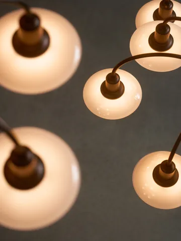 PH 1/1 Chandelier Centenary Edition chandelier - Brass-dusty terracotta, 6 arms - Louis Poulsen