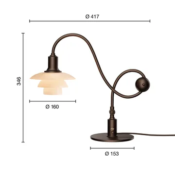 PH 1/1 Piano table lamp - Dusty terracotta - Louis Poulsen