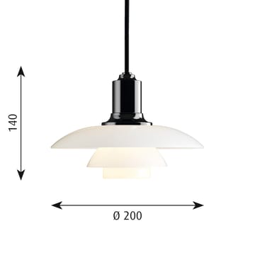 PH 2/1 pendant lamp - Black metalized - Louis Poulsen