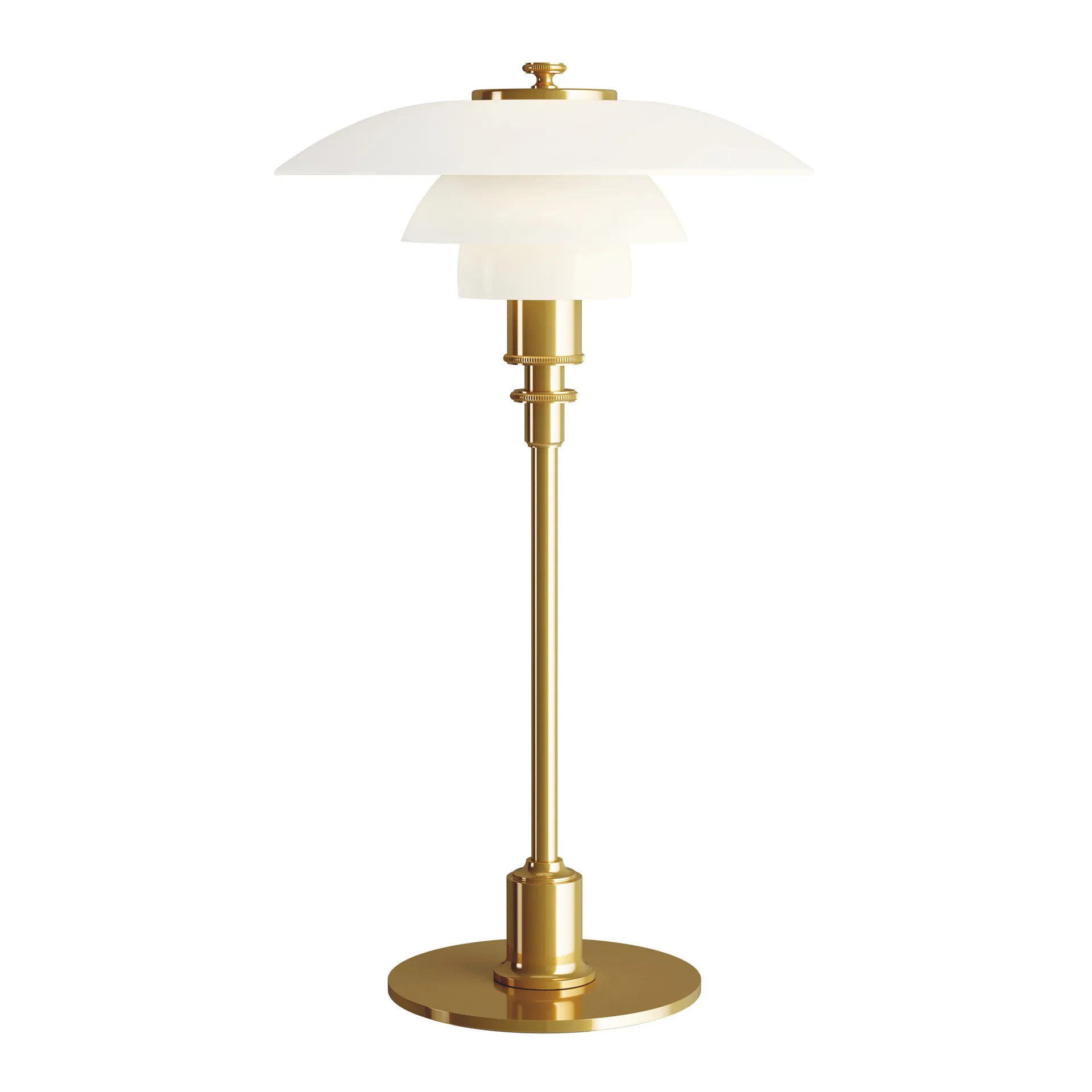 PH 2/1 table lamp, Brass Louis Poulsen
