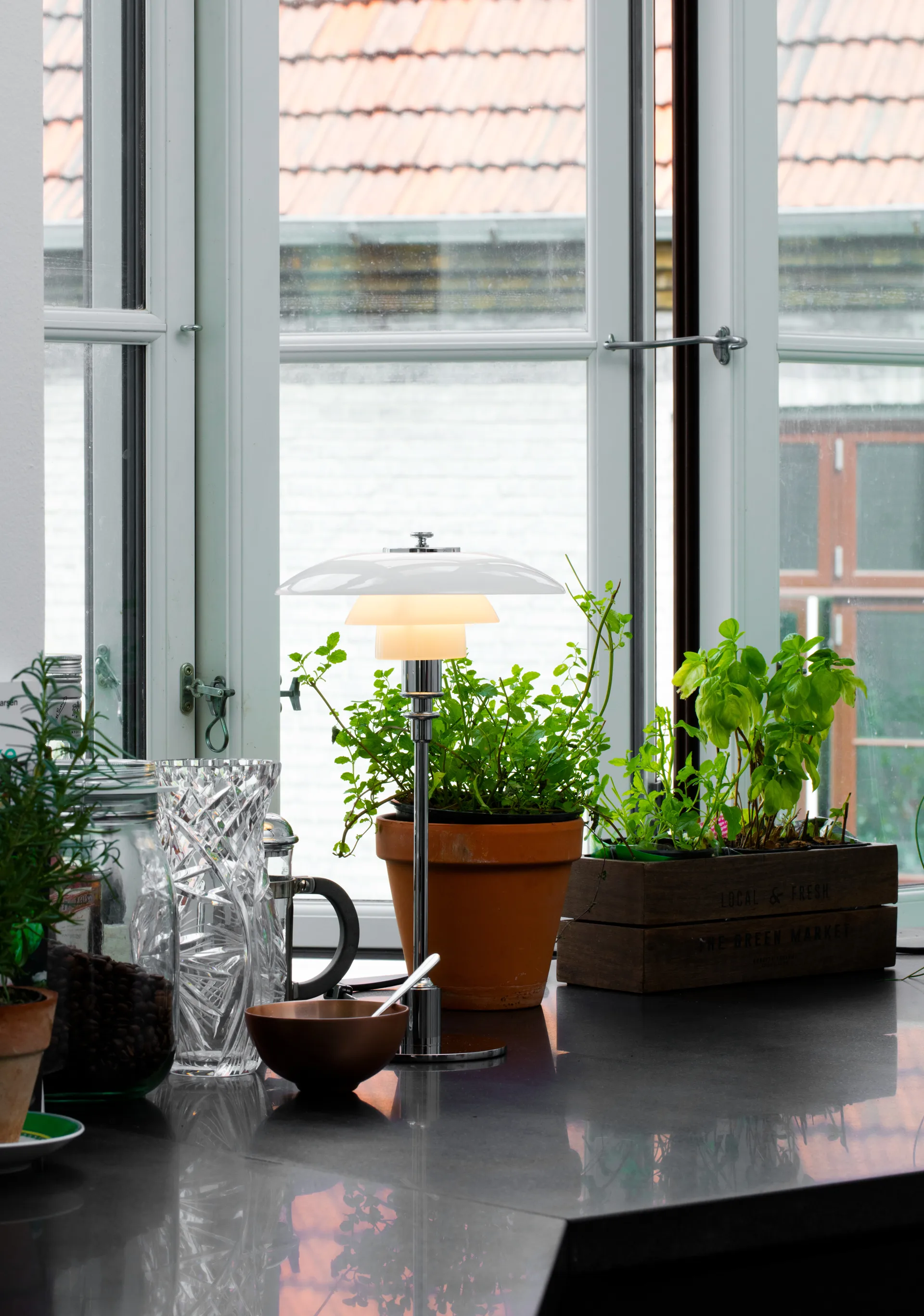 PH 2/1 table lamp, Chome Louis Poulsen