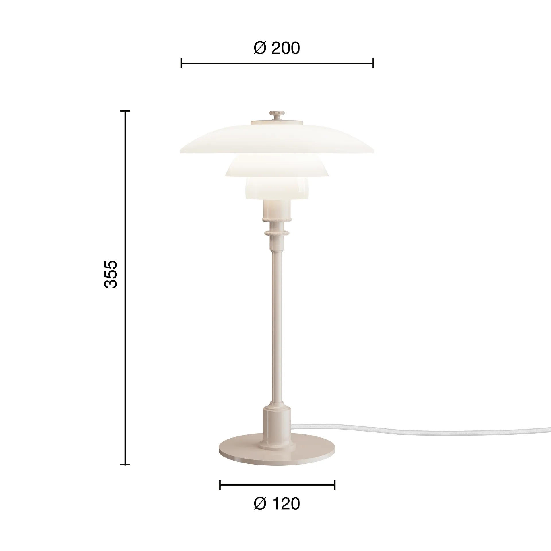 PH 2/1 table lamp, Glossy beige Louis Poulsen