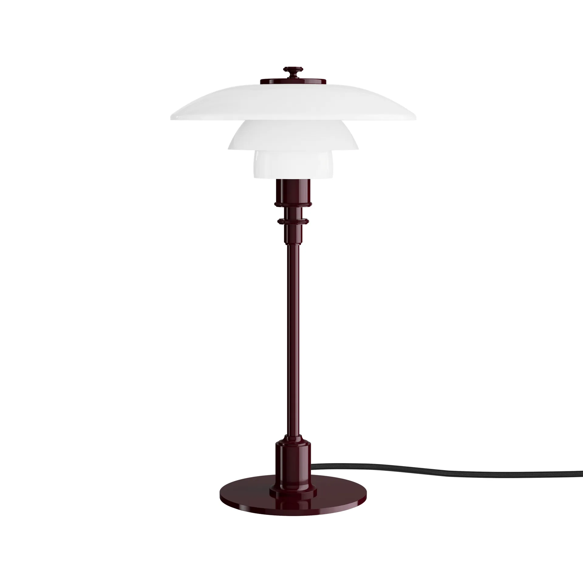 PH 2/1 table lamp, Glossy burgundy Louis Poulsen