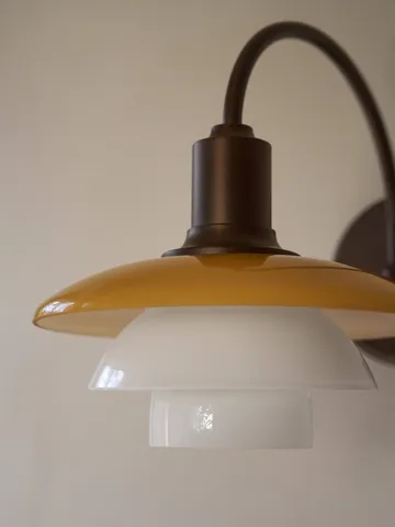 PH 2/2 Centenary Edition wall lamp - Amber-opal white, plug - Louis Poulsen