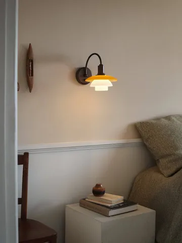 PH 2/2 Centenary Edition wall lamp - Amber-opal white, plug - Louis Poulsen