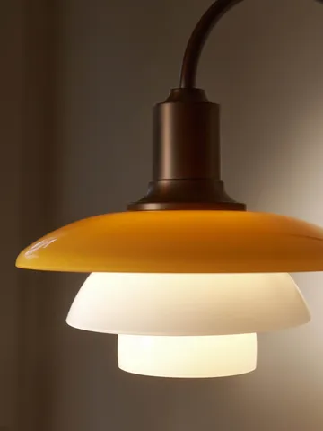 PH 2/2 Centenary Edition wall lamp - Amber-opal white, plug - Louis Poulsen