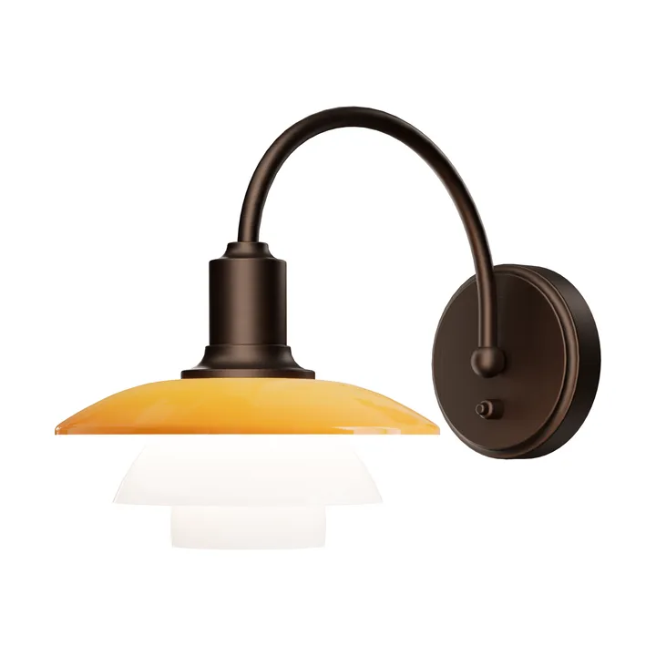 PH 2/2 Centenary Edition wall lamp - Amber-opal white, quick installation - Louis Poulsen