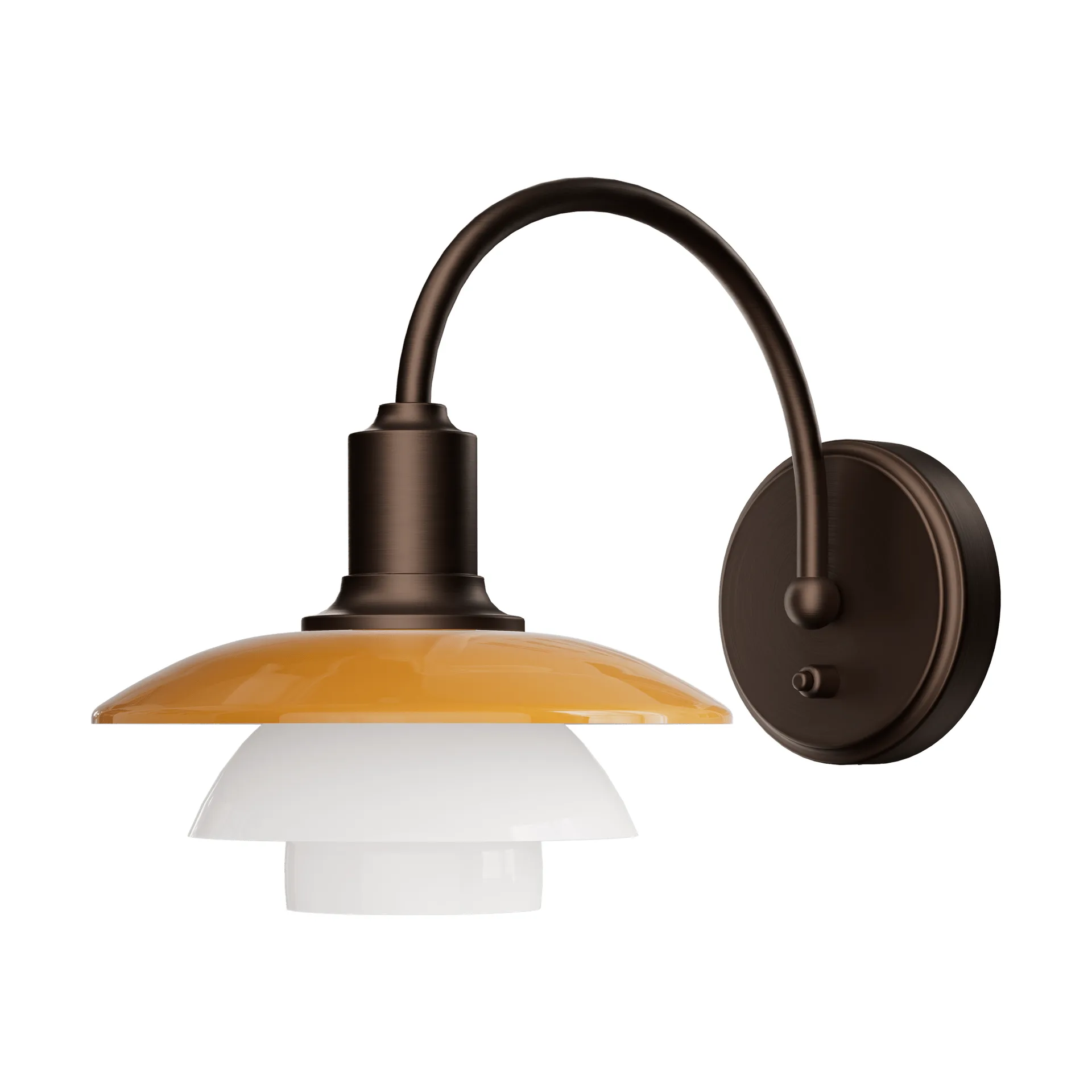 PH 2/2 Centenary Edition wall lamp, Amber-opal white, quick installation Louis Poulsen
