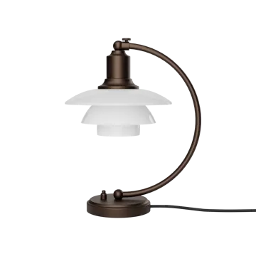 PH 2/2 Luna table lamp - Aged brass-opal glass - Louis Poulsen