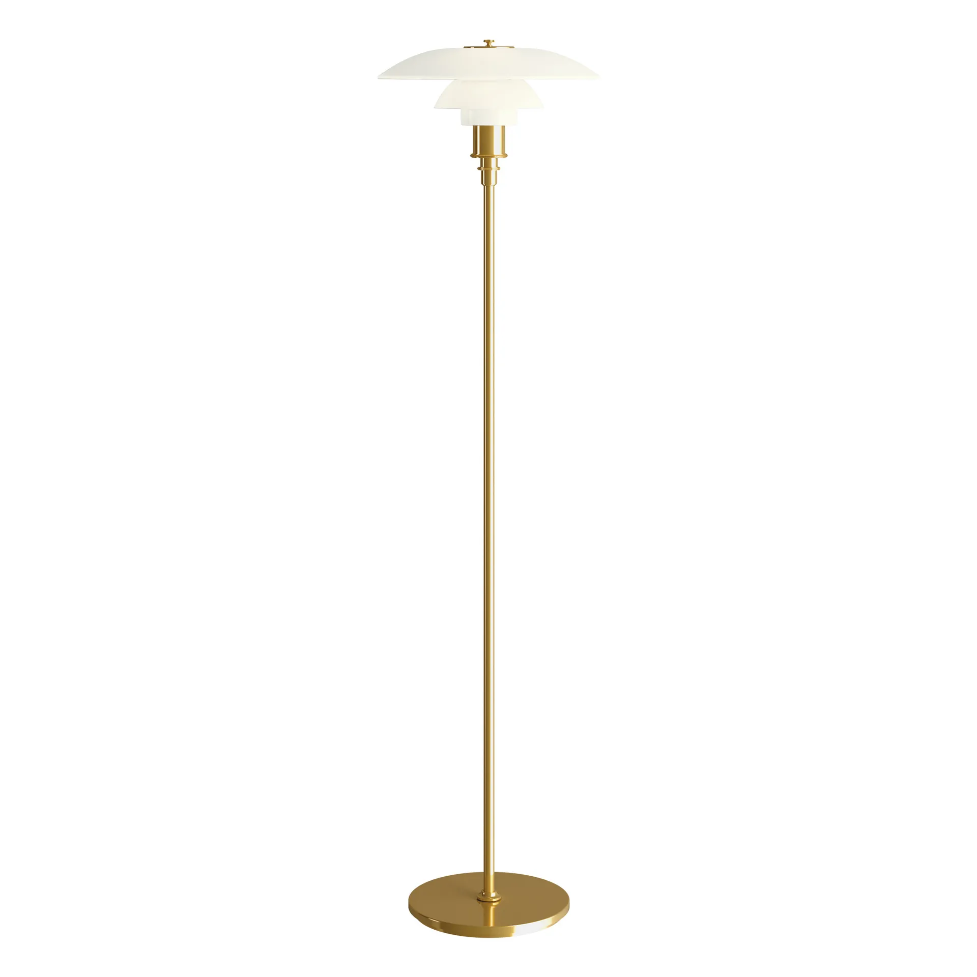 PH 3½-2½ floor lamp, Brass Louis Poulsen