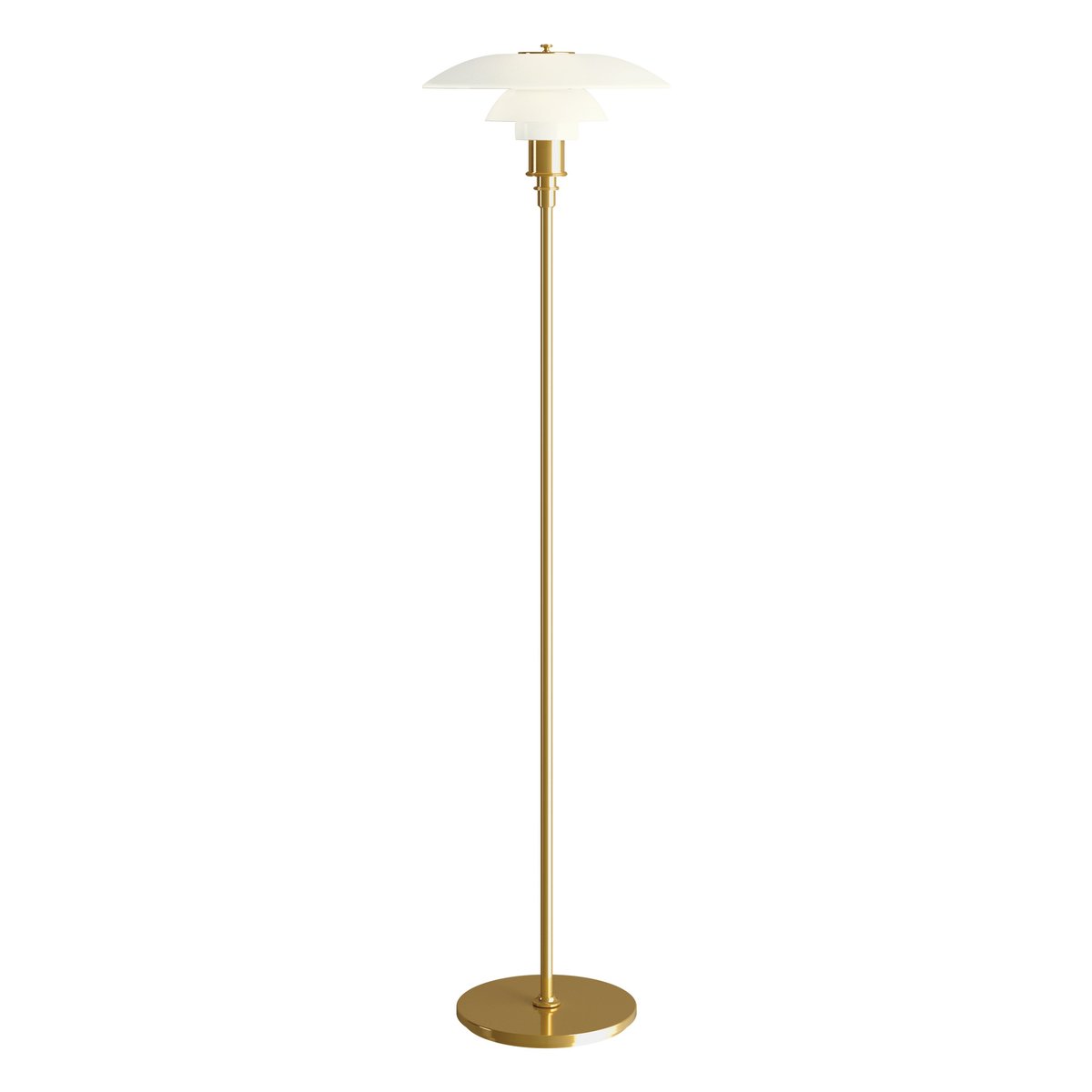 Louis Poulsen PH 3½-2 ½ floor lamp Brass | Scandinavian Design | Floor lamps | Gold-coloured