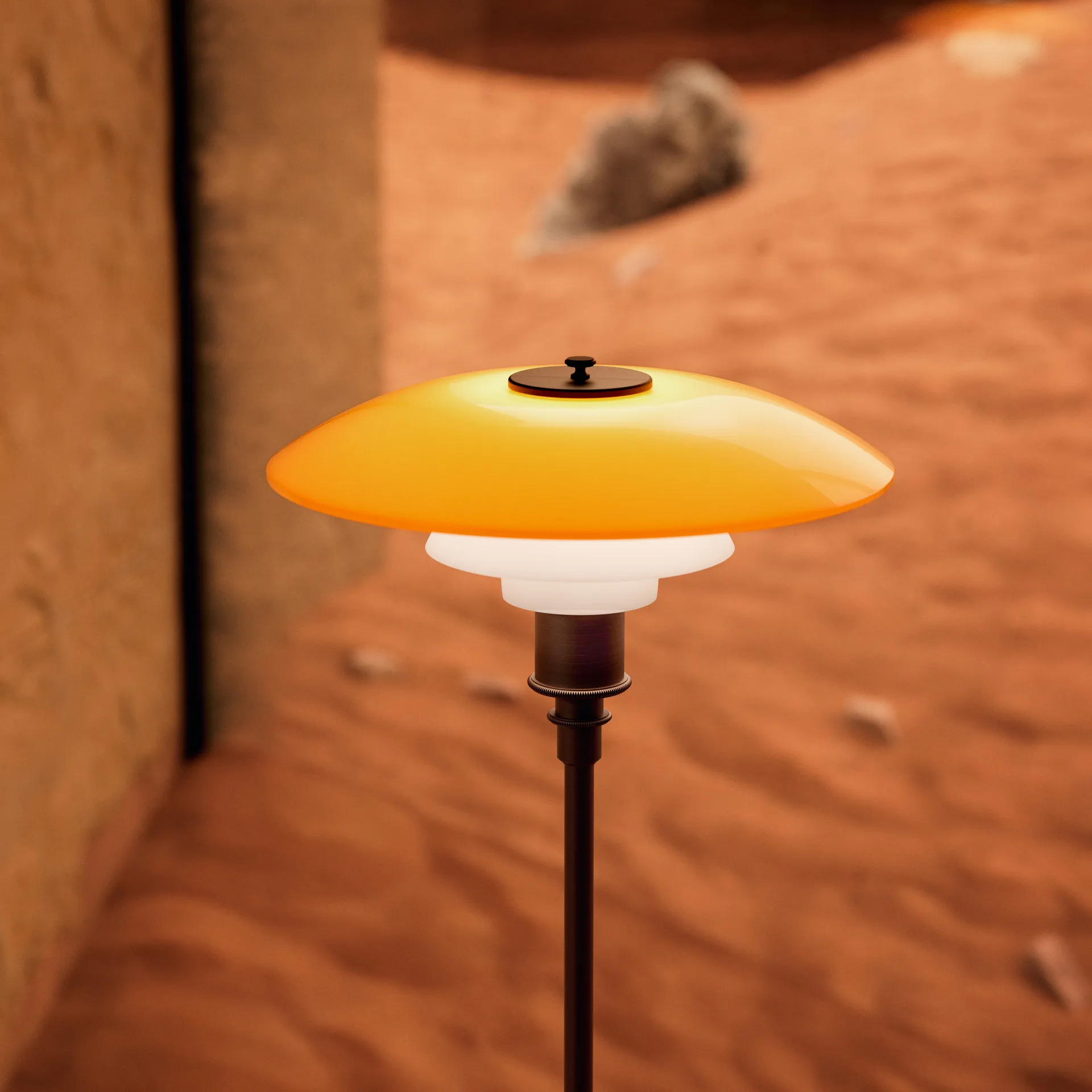 PH 3½-2½ floor lamp Centenary Edition, Amber-opal white Louis Poulsen