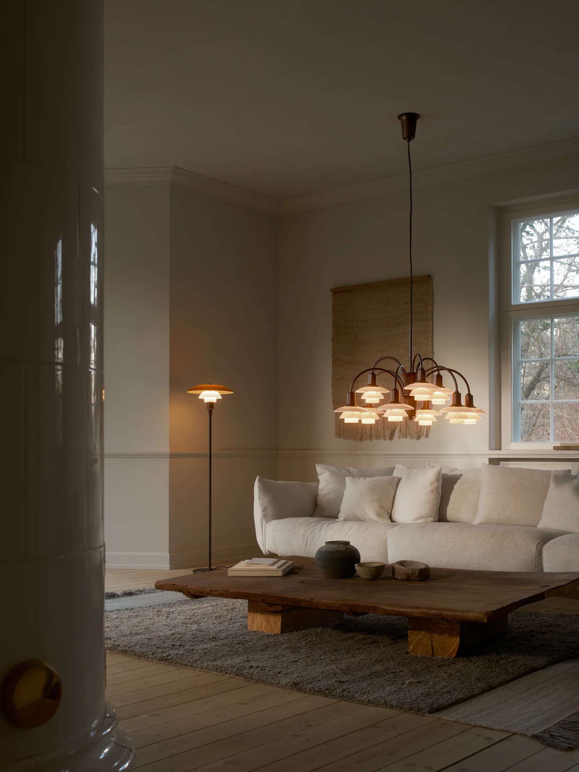 PH 3½-2½ floor lamp Centenary Edition, Amber-opal white Louis Poulsen