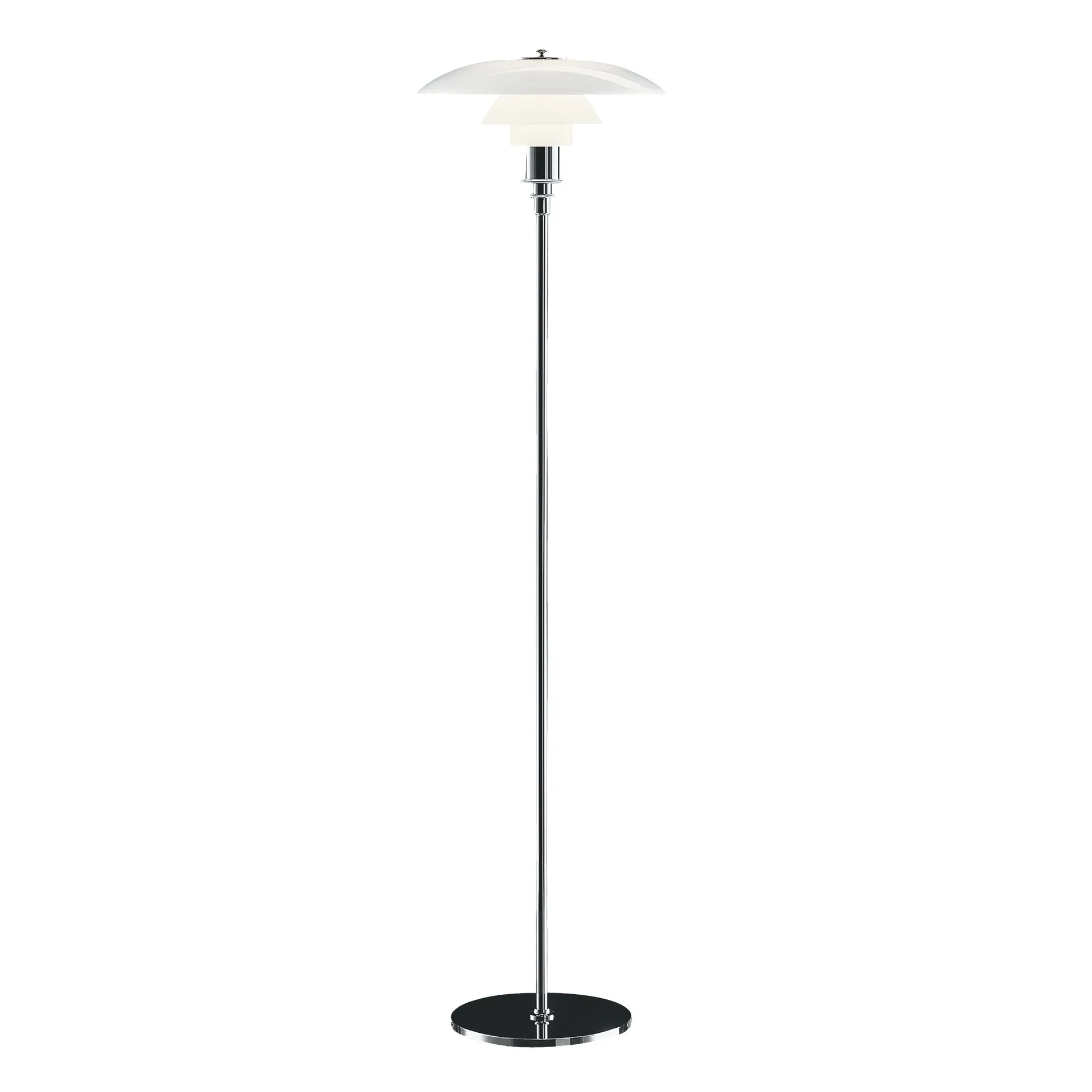 PH 3½-2½ floor lamp, Chome Louis Poulsen