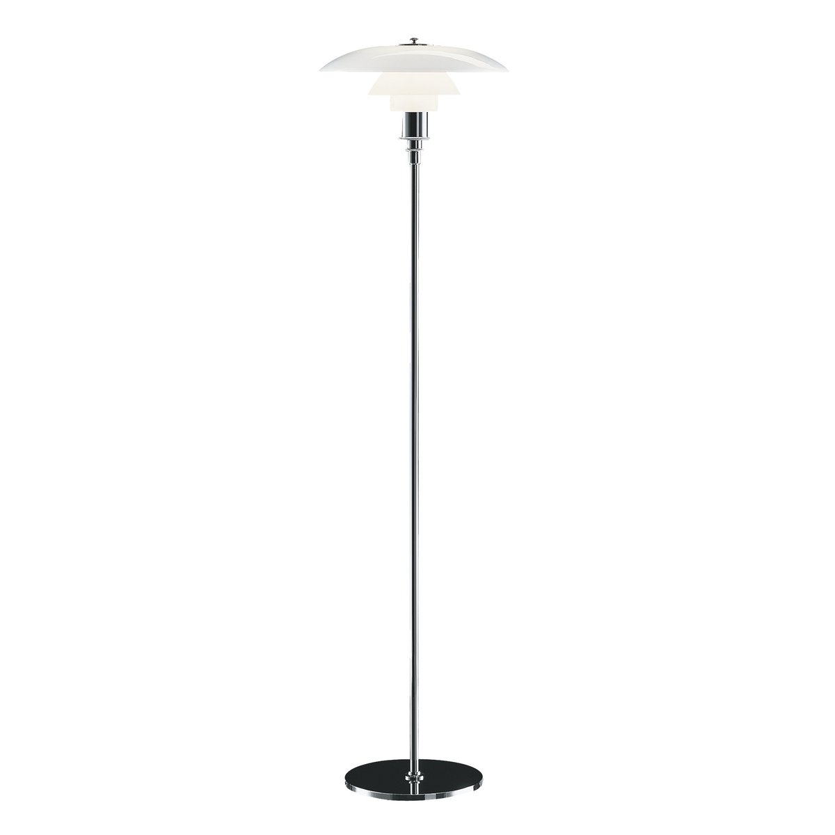 Louis Poulsen PH 3½-2 ½ floor lamp Chome | Scandinavian Design | Floor lamps | Silver-coloured
