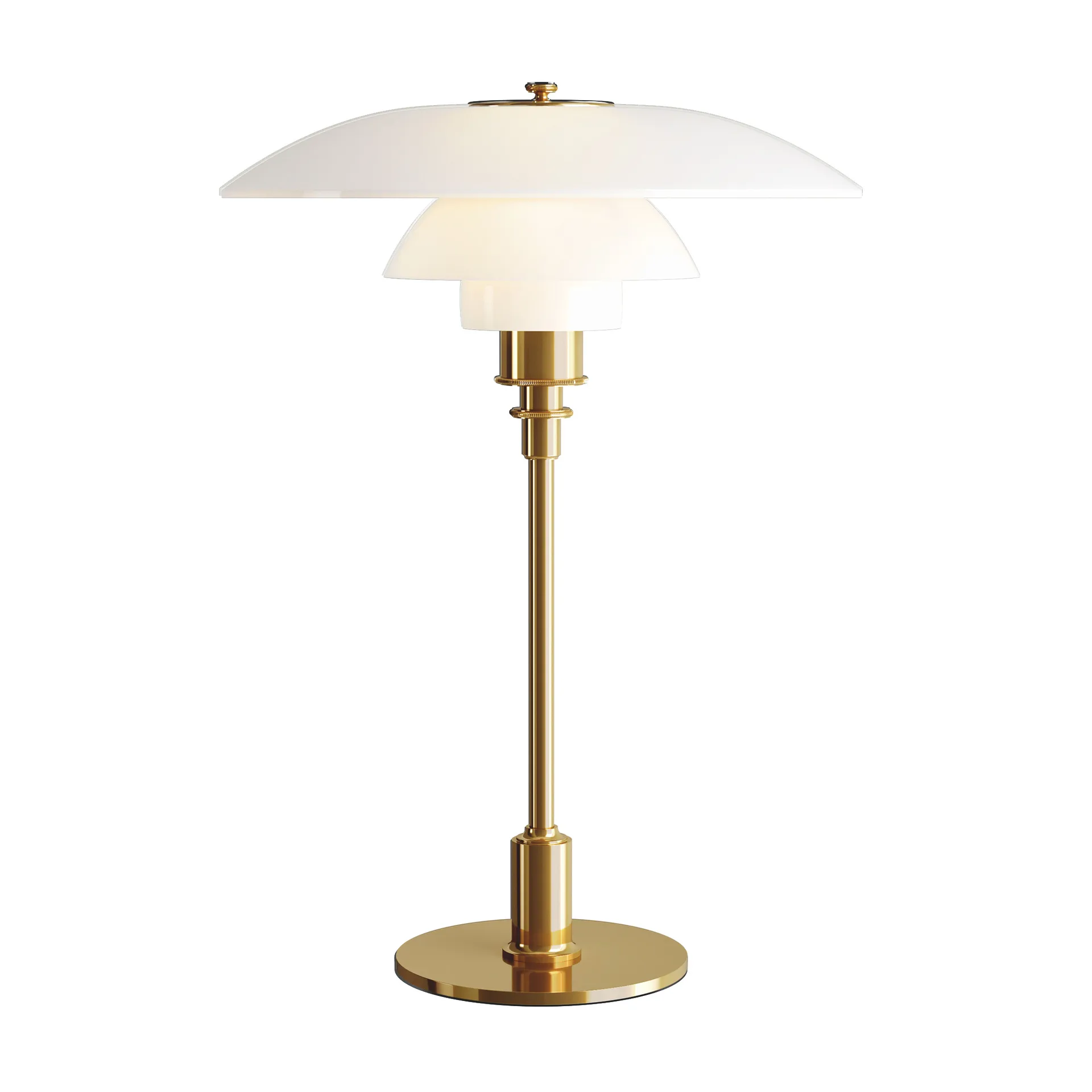 PH 3½-2½ opalglass table lamp, Brass Louis Poulsen