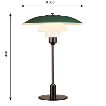 PH 3½-2½ table lamp - Green - Louis Poulsen