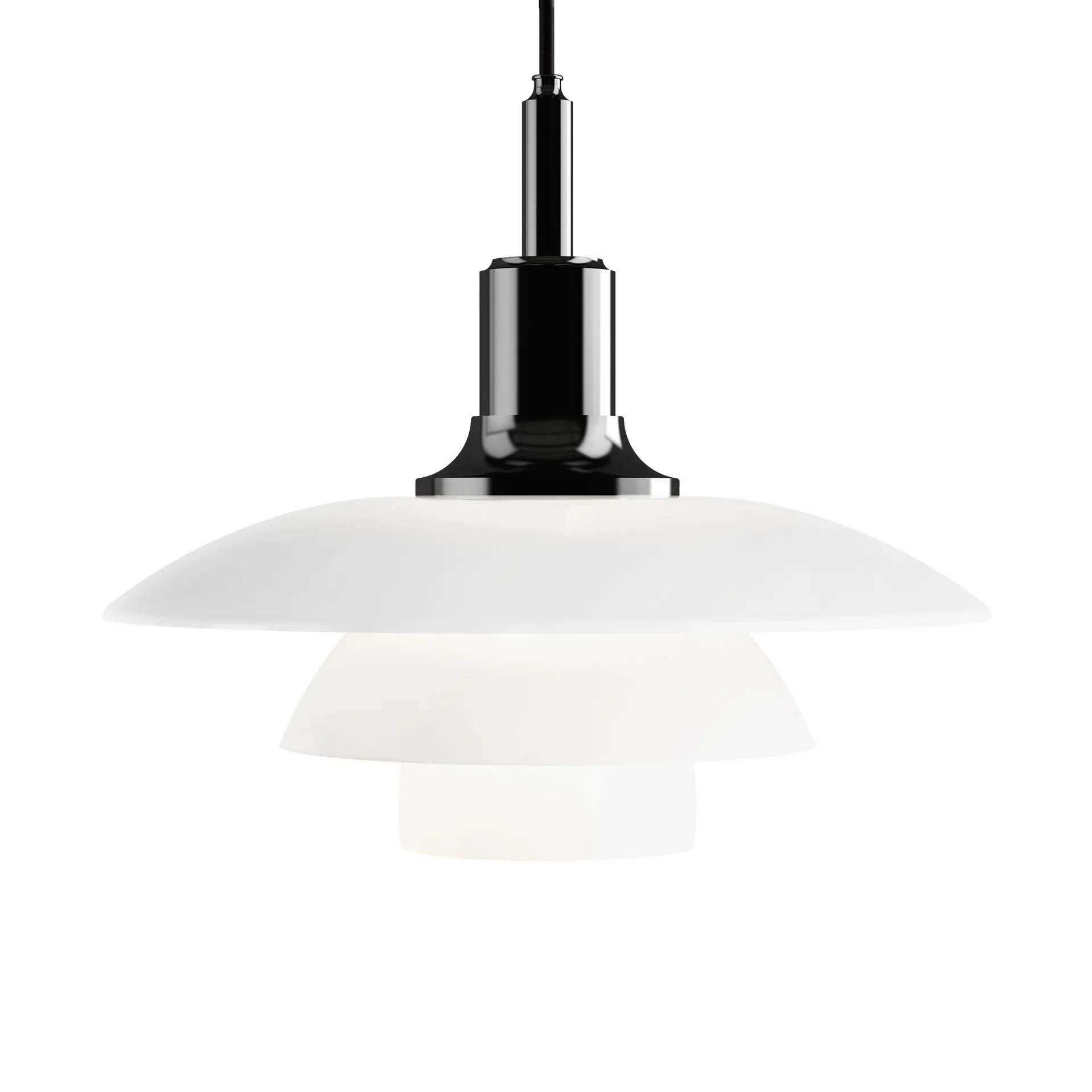 PH 3½-3 opalglass pendant lamp, Black Louis Poulsen