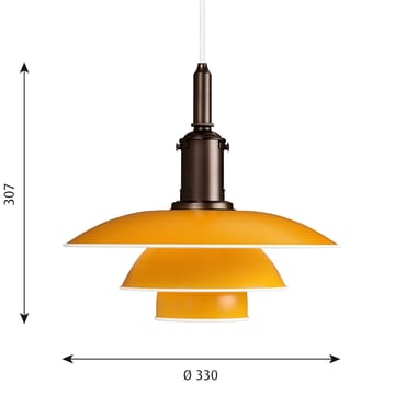 PH 3½-3 pendant lamp - Yellow - Louis Poulsen