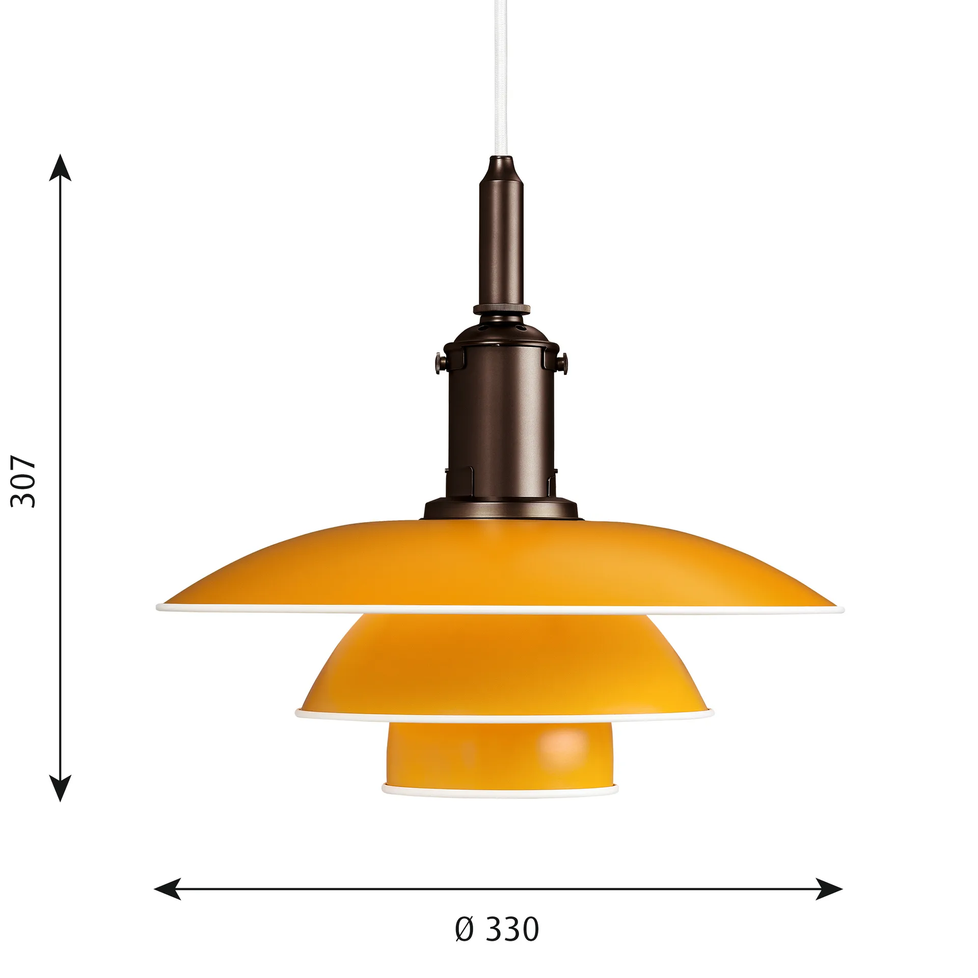 PH 3½-3 pendant lamp, Yellow Louis Poulsen